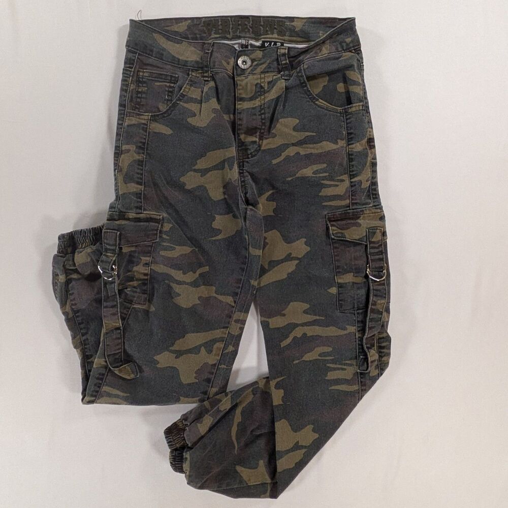 VIP Jeans Cargo Camo Camouflage Y2K Style Brown Green Women Size 7/28